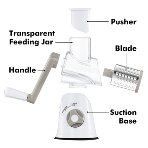 Râpe à fromage rotative de luxe TEXLERA, trancheuse à pommes de terre, coupe-fruits et légumes, râpe à aliments, plastique écologique pour un usage cadeau - Product Image 2