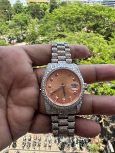 Montre de Luxe Haut de Gamme pour Homme, Design Rond, Étanche, avec Diamants Moissanite, Style "Iced Out", Passe le Testeur de Diamant - Product Image 4