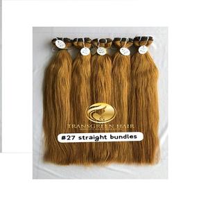 ผมต่อ10A ขนาด22 ''100% ขนมิงค์แบบอินเดียสำหรับต่อผมมนุษย์ขนมิงค์แบบนิ่มจากกัมพูชาผู้บริจาคคนเดียว #27แบบตรง - Product Image 1