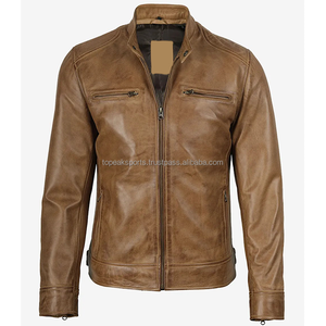 2026 OEM New Arrival Genuine Dark Brown Cowhide Leather <b>Jacket</b> For Men's 100%High Quality Low MOQ Winter Fashion <b>Heated</b> <b>Jacket</b> - Product Image 4