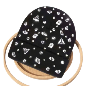 Gorro de Punto Acrílico con Cristales de Imitación, Jacquard, Unisex, para Invierno, Decorativo, Estilo Urbano, Fabricación OEM - Product Image 1