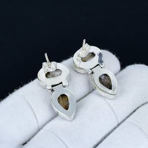 Pendientes de Plata de Ley 925 con Incrustaciones de Nácar, Cristales, Ideales para Mujeres, Regalos de Aniversario y Navidad - Product Image 4