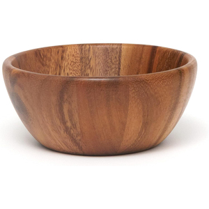 Bol en bois fait à la main de meilleure qualité pour servir des salades de fruits dîners sans rayures réunions de famille usage commercial alimentaire - Product Image 3