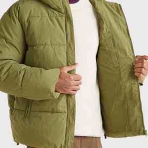 High Quality Winter Season Breathable Waterproof Stand Collar Front Logo Winter Puffer <b>Jacket</b> for <b>Men</b> - Product Image 6