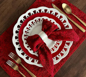 Manteles individuales de algodón puro personalizados de último diseño a precio de venta al por mayor manteles de mesa de comedor reutilizables - Product Image 1