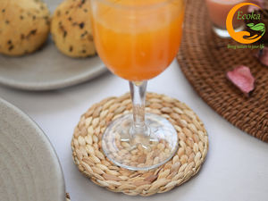 แผ่นรองจานผักตบชวาที่รองแก้วแผ่นรองแก้วแผ่นหญ้าทะเลชุดสามขาเช็ดทำความสะอาดรอบเล็กๆบ้านอุปกรณ์ครัว - Product Image 5