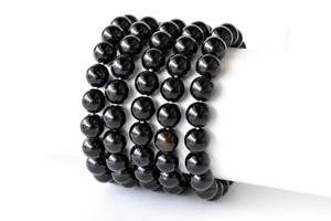 Bracelet en perles d'onyx noir de 8 mm, agate naturelle, boule de cristal, pierre précieuse, chakra, guérison, style bohème, unisexe, cadeau d'anniversaire - Product Image 6