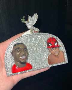 Venta al por mayor de joyería clásica de oro amarillo de 18 quilates con certificación GRA, colección de joyería hip hop, personalizada con diamantes de moissanita 3D esmaltados. - Product Image 2