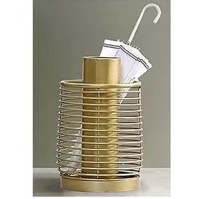 Grossiste Porte-parapluie en treillis métallique de forme ronde pour la décoration du salon et de la maison Porte-parapluie à finition dorée - Product Image 3