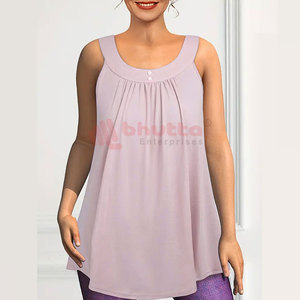 High Quality Plus Size <b>Women</b> <b>Tank</b> <b>Top</b> Solid Polyester/Cotton <b>Knitted</b> Casual Summer Breathable Quick Dry Gym Wear - Product Image 4