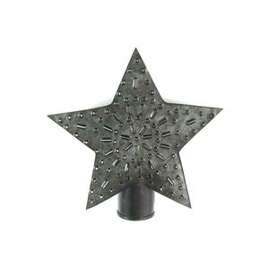 Jewel Flower Tree Topper - Gold Glitter Sparkling Star Flower Topper with <b>Sparkly</b> Gem <b>Christmas</b> Tree <b>Top</b> Ornament - Product Image 5