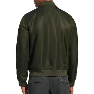 Blouson aviateur pour homme personnalisé 2026, fermeture éclair, blouson de baseball pour homme, vêtement d'extérieur, taille plus, rouge teinté, blouson aviateur pour homme OEM - Product Image 2