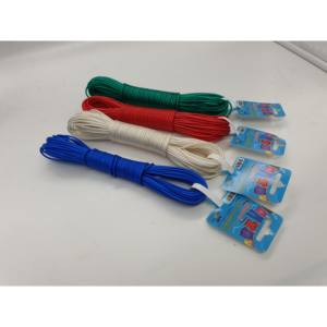 Corde à linge rétractable en PVC de 20 m pour extérieur, murale, avec rouleau en plastique et cintre à linge - Product Image 2