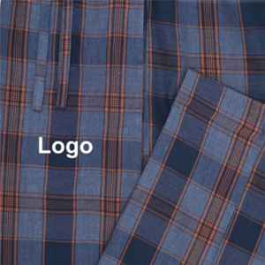 Navy Cross Knit <b>Pajama</b> Cotton Spandex Stretch Lounge Pants Relaxed Fit with Drawstring Waist & Side Pockets Cozy Sleepwear - Product Image 2