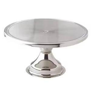 Soporte Decorativo para Pastel de Dos Niveles, Redondo, de Aluminio, Adornado con Diseño de Hojas - Product Image 5