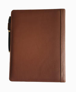 Couverture d'agenda en cuir véritable de qualité supérieure de taille A4 Couverture d'agenda personnalisable de couleur marron - Product Image 3
