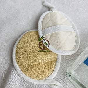 Tampon de luffa nettoyant le corps ou le visage, éponge de luffa écologique, éponge naturelle et de bain, vente en gros - Product Image 4