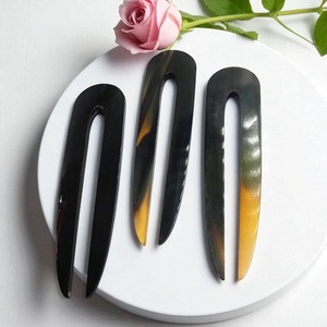 Polished Finish Buffalo Horn <b>Hair</b> <b>Pins</b> <b>for</b> Women's Ox Horn <b>Hair</b> Styling Stick Natural Accessory - Product Image 6