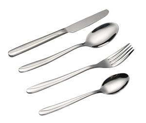 Juego de Cubiertos de Metal Puro con Diseño Moderno y Acabado Fino por Artesanos Indios, que Incluye Tenedor Moderno y Cuchara - Product Image 4