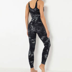 Conjunto de Yoga para Mujer, Nuevo, al por Mayor, Diseño Sólido, Transpirable, Tallas Grandes, MOQ Bajo, Cintura Elástica, 2 Piezas - Product Image 2