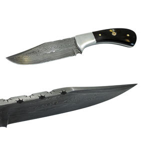 มีดล่าสัตว์ทำจากเหล็กดามัสกัสพร้อมที่จับไม้ทำด้วยมือสินค้าที่รองรับความต้องการสูง - Product Image 6
