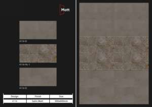 Carreaux de céramique modernes mats anti-taches 300x600 mm, parfaits pour les couloirs, les bureaux et les maisons, offrant une résistance aux taches et un nettoyage facile. - Product Image 4