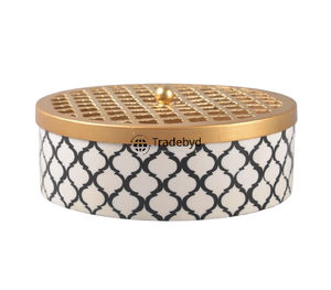 Joyero con incrustaciones de resina hecho a mano a la moda, organizador elegante para almacenamiento de regalos de Tradebyd - Product Image 2