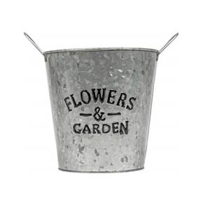 Jardinière de fleurs écologique en métal émaillé de couleur cuivre pour la décoration de la maison et du jardin avec poignée - Product Image 6