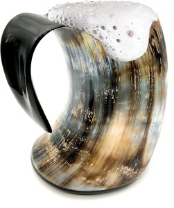Taza de cuerno de búfalo de estilo Animal pulido, artesanías naturales reales para beber - Product Image 1