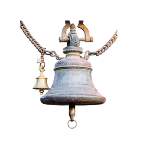 Cloche suspendue en cuivre de conception en métal massif idéale pour les ornements suspendus de cloche de Noël décoratifs et de fête d'événement - Product Image 3