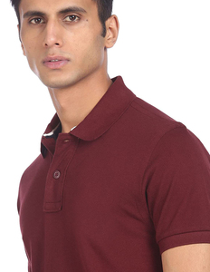 Bordado personalizado de alta calidad para hombres para camisetas de polo 65% algodón y tela de punto de material 35% con logotipo impreso - Product Image 2