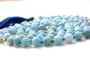 Style bohème 108 noué Mala perles collier fait à la main artiste indien perles de prière Chakra Yoga bijoux pour cadeau - Product Image 1