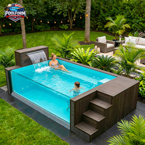 Panoramic Acrylic Window Above Ground <b>Pool</b> for Luxury Modern Backyard Design Installation-ready <b>pool</b> - Product Image 4