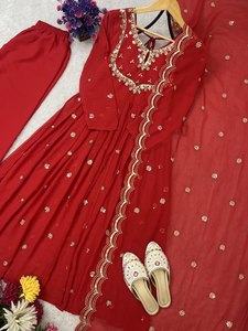 Salwar Kameez Anarkali traditionnel indien pakistanais, robe de designer avec dupatta, tenue de soirée pour femmes, style Antra, protection solaire rapide - Product Image 6