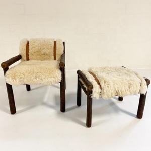 Fauteuil lounge en peau de mouton tuftée, <span class=keywords><strong>prix</strong></span> d'usine, coussins en peau de mouton faits à la main sur mesure pour usage hôtelier - Product Image 4
