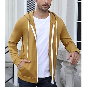 Sweat à capuche zippé à manches longues avec logo pour homme Sweat à capuche zippé en polaire Sweat à capuche zippé Reglar Fit Private Label Sweatshirts à capuche - Product Image 2