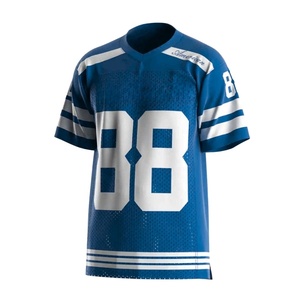 Maillot de football américain à manches courtes avec sublimation complète Impression de logo de nom d'équipe personnalisée 100% polyester - Product Image 2
