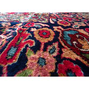 Aalam Hand Knotted <b>Wool</b> Rugs <b>Red</b> & Orange Floral & Abstract Pattern 9x12 Rectangle for Home Entryway & Living Room Pae-5903 - Product Image 3