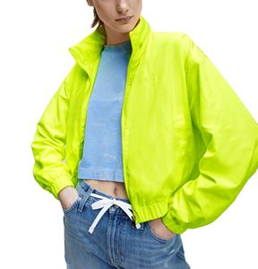 2025 personalizado ligero recortado cremallera Oversize Fit mujer chaqueta cortavientos Casual moda correr de talla grande chaqueta transpirable - Product Image 4