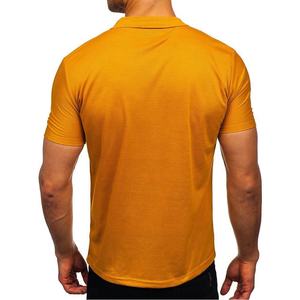 เสื้อโปโลกอล์ฟผ้าฝ้ายถักน้ำหนักเบา ระบายอากาศได้ดี 100% สำหรับขายส่ง แบบยูนิเซ็กส์ สีพื้น เรียบง่าย สวมใส่สบาย เหมาะสำหรับเล่นกีฬา - Product Image 3