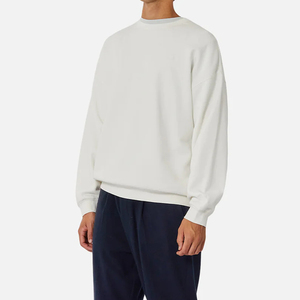 Sudadera personalizada para hombre de alta calidad 100% algodón ajuste holgado Terry cuello redondo patrón impreso estilo de verano con logotipo personalizado - Product Image 2