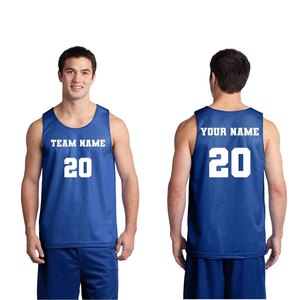 Custom Men's Black Mesh Basketball Jersey With Team Name And Custom Number Sublimated Print Breathable Sleeveless Tank <b>Top</b> - Product Image 2