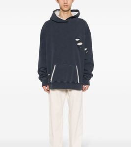 Pull-over d'hiver pour homme en molleton épais 100% coton de haute qualité, écologique, coupe régulière, coupe-vent, streetwear, uni - Product Image 3