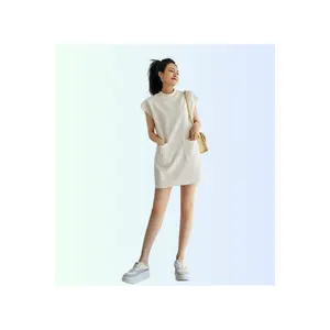 Лучшие женские платья больших размеров, быстросохнущая фетровая ткань, обслуживание OEM упаковано в пластиковые пакеты от вьетнамского производителя