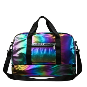 Bolsa de Yoga de Gran Capacidad, Impermeable, de PU, Bandolera, de Mano, para Viajes, Deportes, Fitness, para Mujer, con Compartimento para Zapatos - Product Image 1