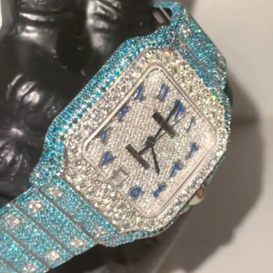 นาฬิกาเพชรคุณภาพสูงแบบใหม่ล่าสุดสำหรับผู้ชาย เพชร VVS ดีไซน์หรูหราทันสมัย ของขวัญเครื่องประดับแฟชั่นสุดฮิปฮอป - Product Image 3
