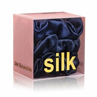 Chouchous en soie de qualité 6A pour cheveux, 100 % soie de mûrier, lot de 3, doux, sans dommage, attaches pour queue de cheval, taille de boîte personnalisée