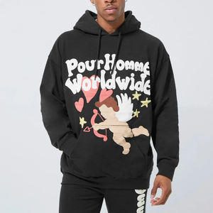 Sudaderas con capucha de felpa de algodón con estampado de pantalla completa personalizadas Unisex Sudadera con capucha de invierno transpirable de secado rápido para hombres-Venta al por mayor de alta calidad - Product Image 1