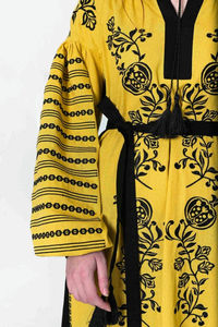 ชุดเดรสยูเครนแขนยาวคอวีปักสำหรับงานปาร์ตี้งานหมั้นชุดเดรสยาวถึงพื้นสไตล์ยูเครนโบฮีเมียนสุดพิเศษ - Product Image 3