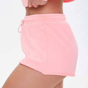 Pantalones cortos de mujer personalizados al por mayor 100% algodón polar Terry pantalones cortos de verano atléticos - Product Image 3